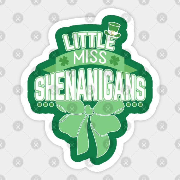 Little Miss Shenanigans Sticker by TheBlackCatprints